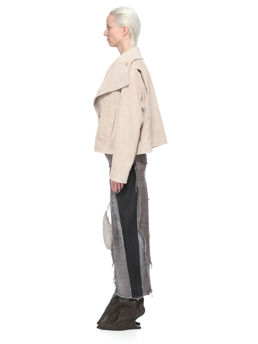 Rick Owens Denim Sliced Skirt