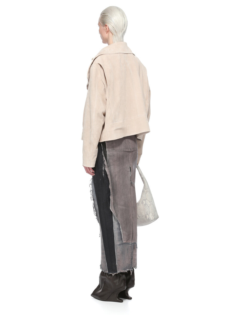Rick Owens Denim Sliced Skirt