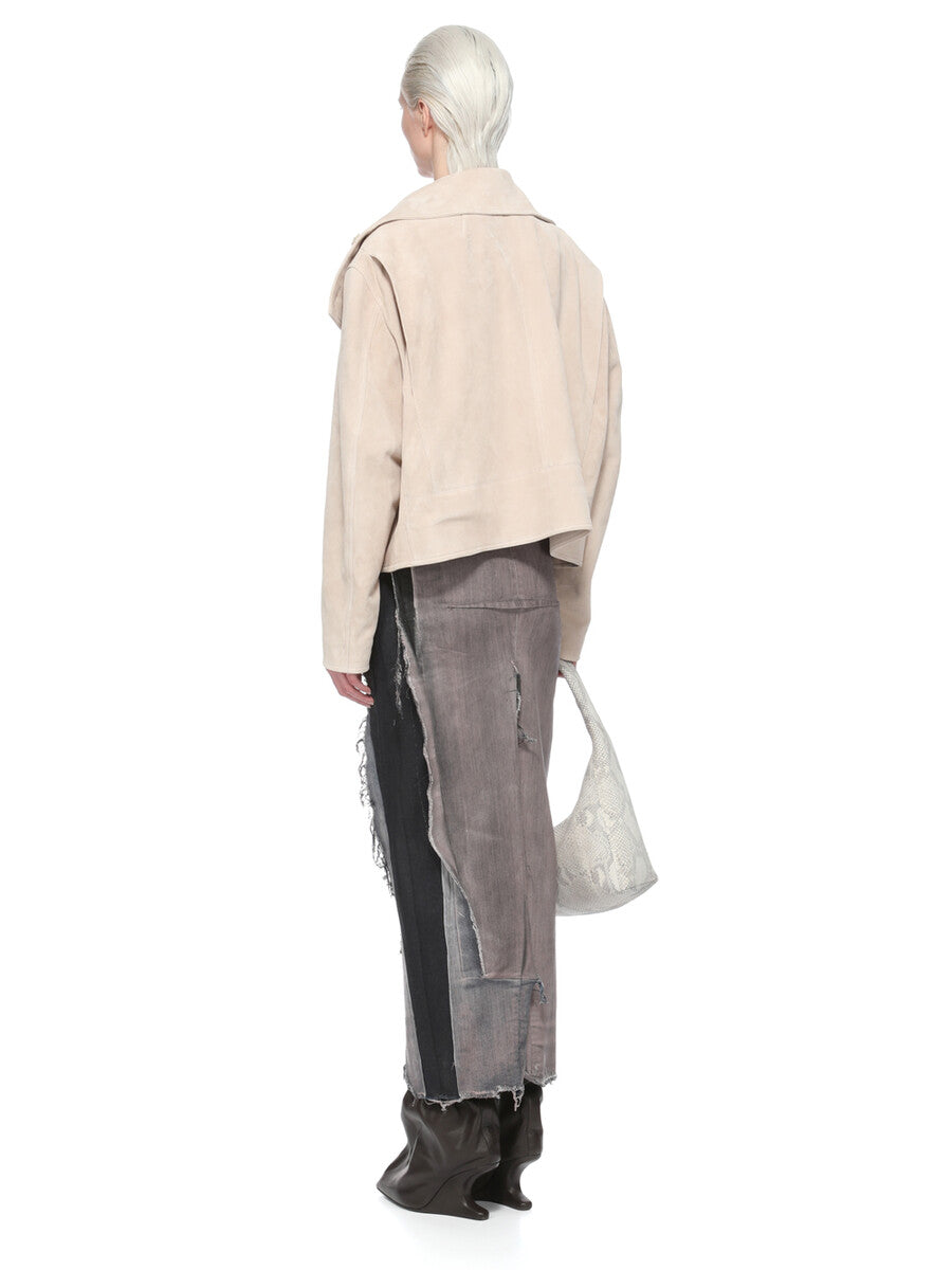 Rick Owens Denim Sliced Skirt