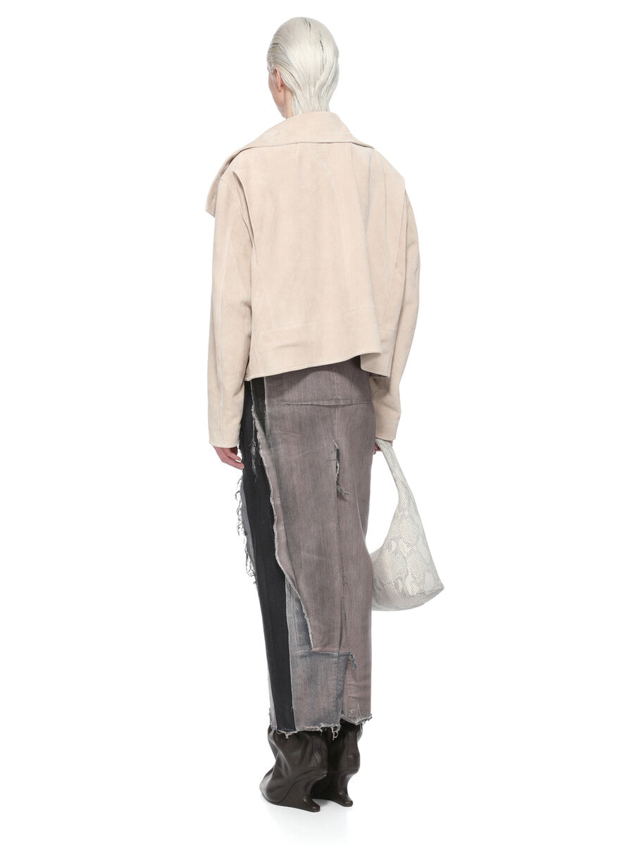 Rick Owens Denim Sliced Skirt