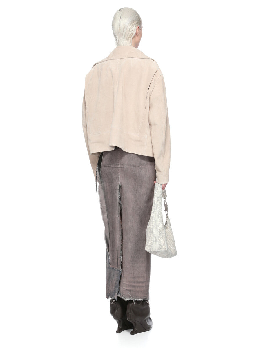 Rick Owens Denim Sliced Skirt
