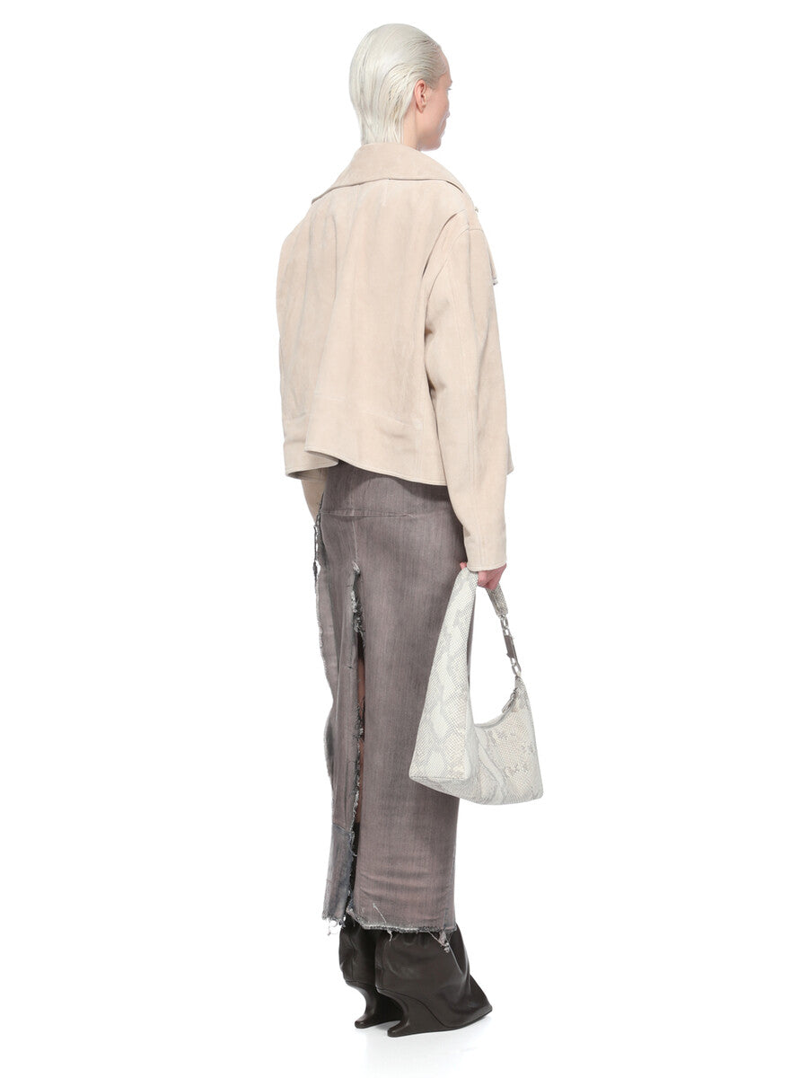 Rick Owens Denim Sliced Skirt