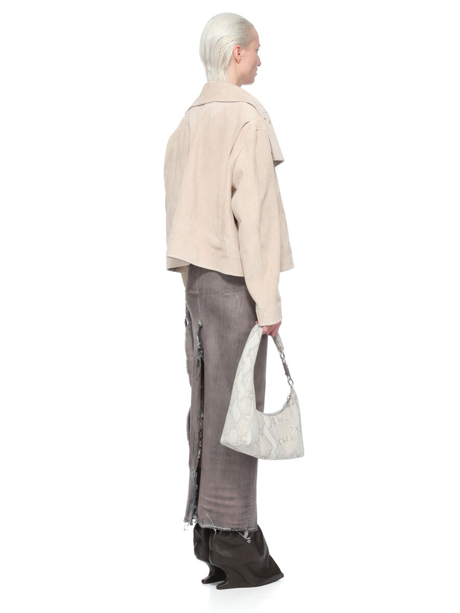 Rick Owens Denim Sliced Skirt