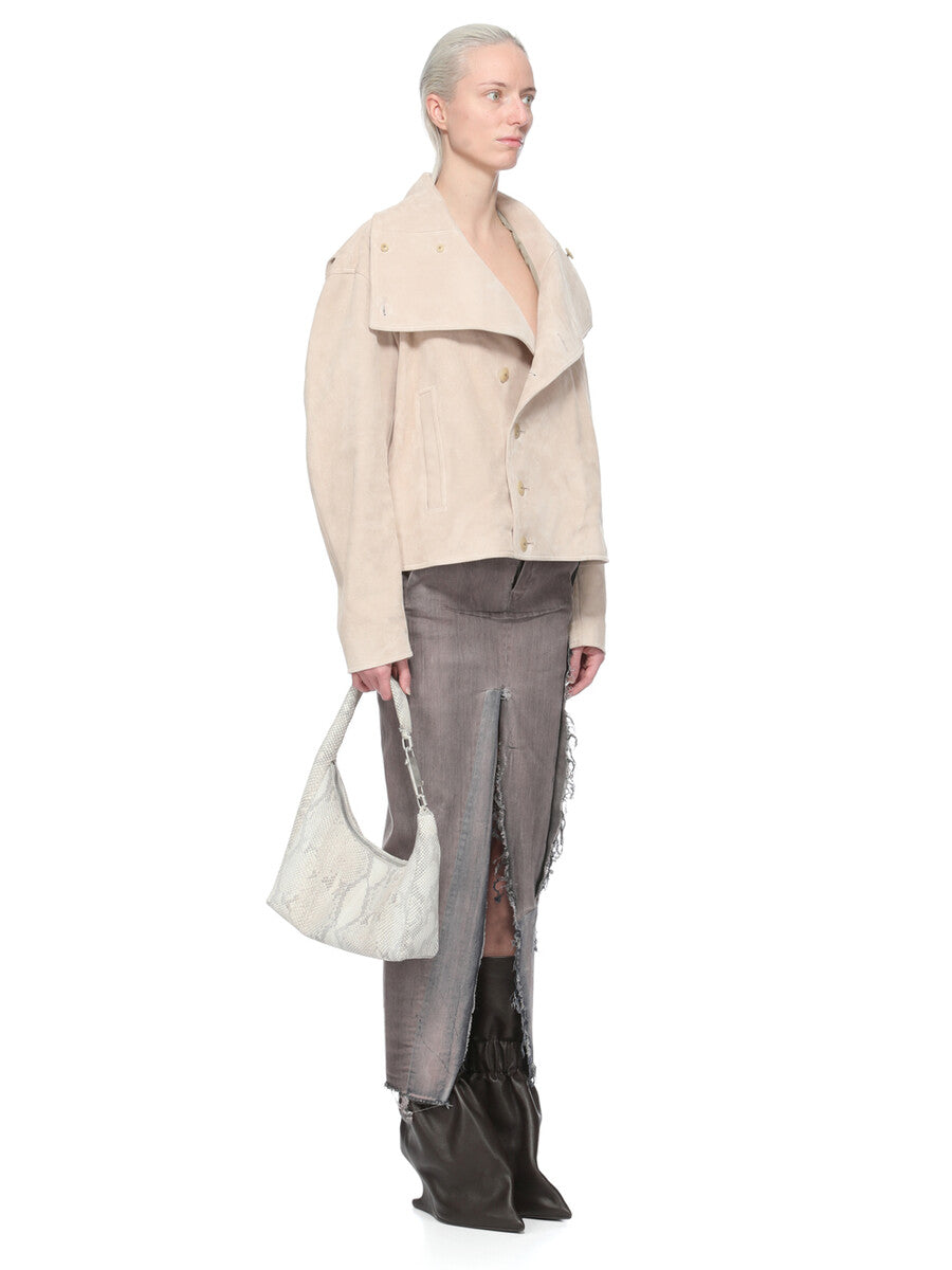 Rick Owens Denim Sliced Skirt