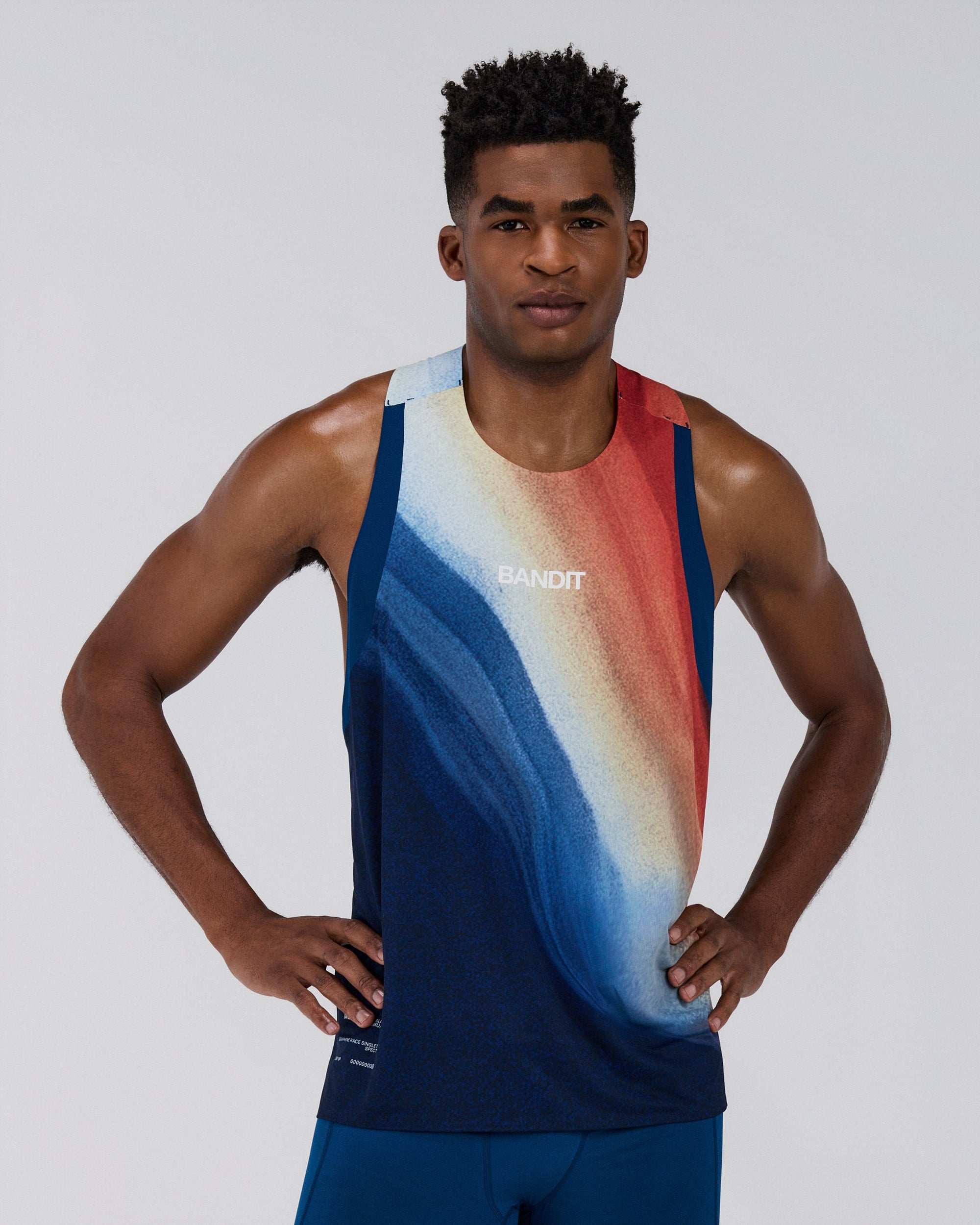 Bandit Mens Specter Race Singlet Thermal Field Rusted Apricot