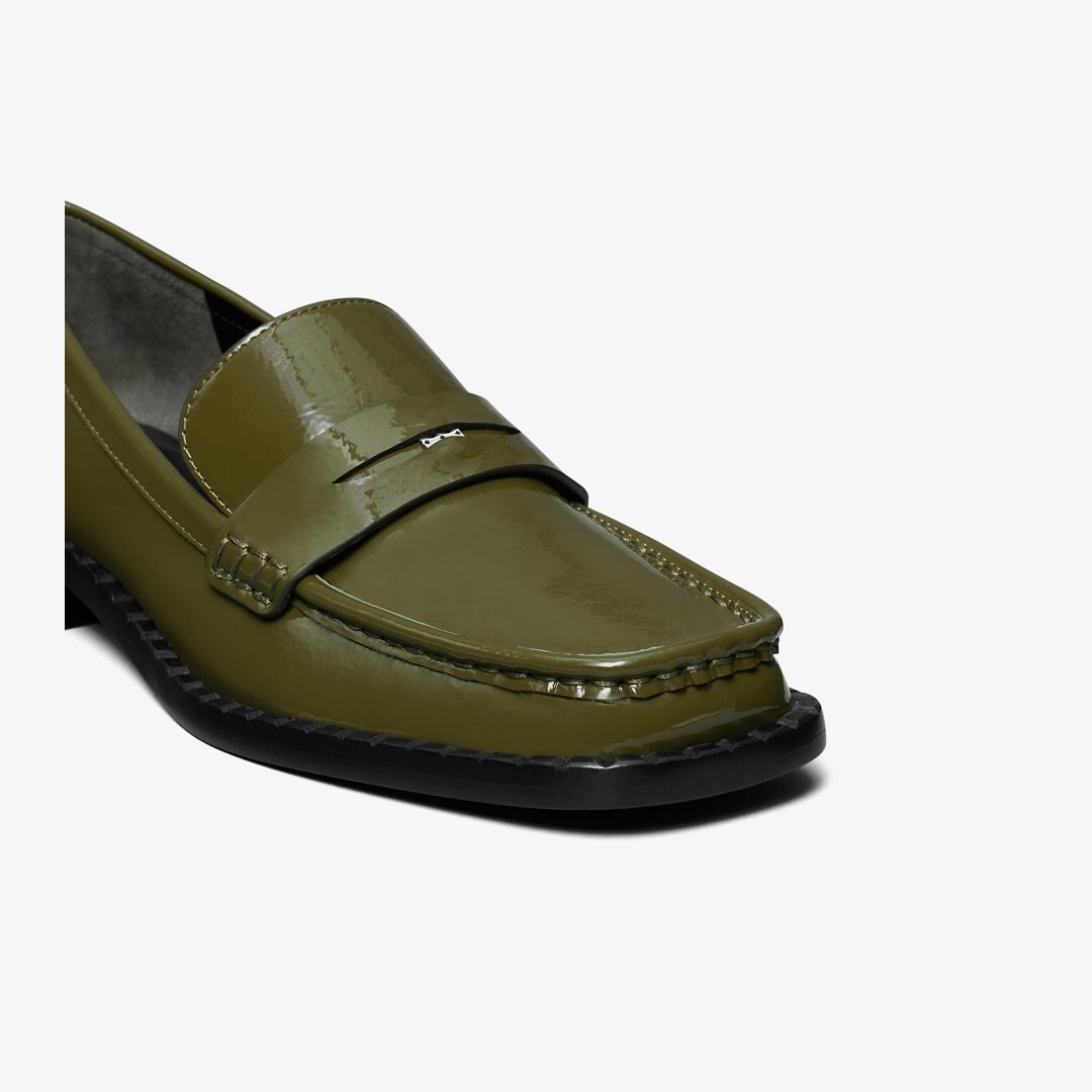 Tory Burch Square-Toe Loafer GREEN VERNICE