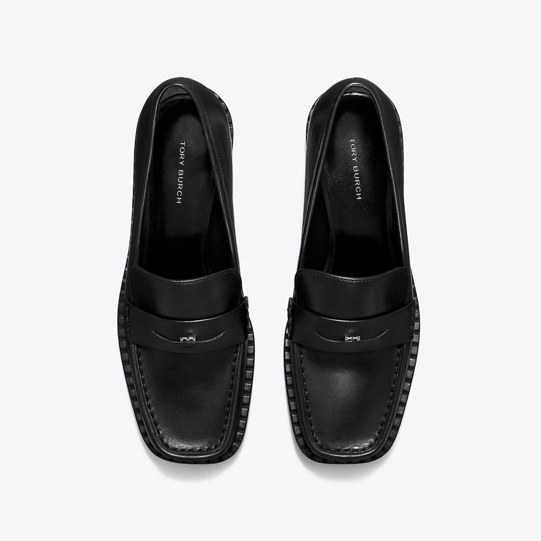 Tory Burch Square-Toe Loafer PERFECT BLACK