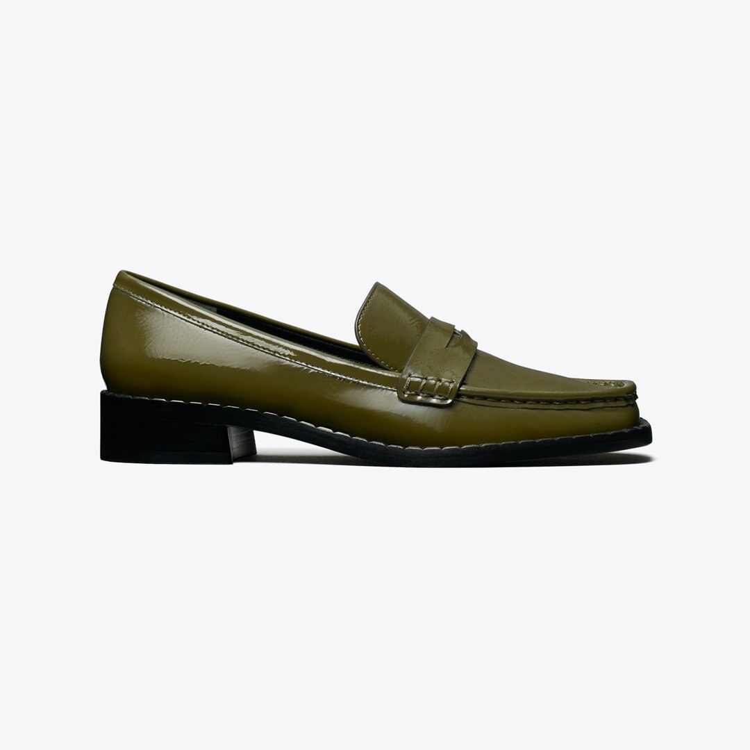 Tory Burch Square-Toe Loafer GREEN VERNICE