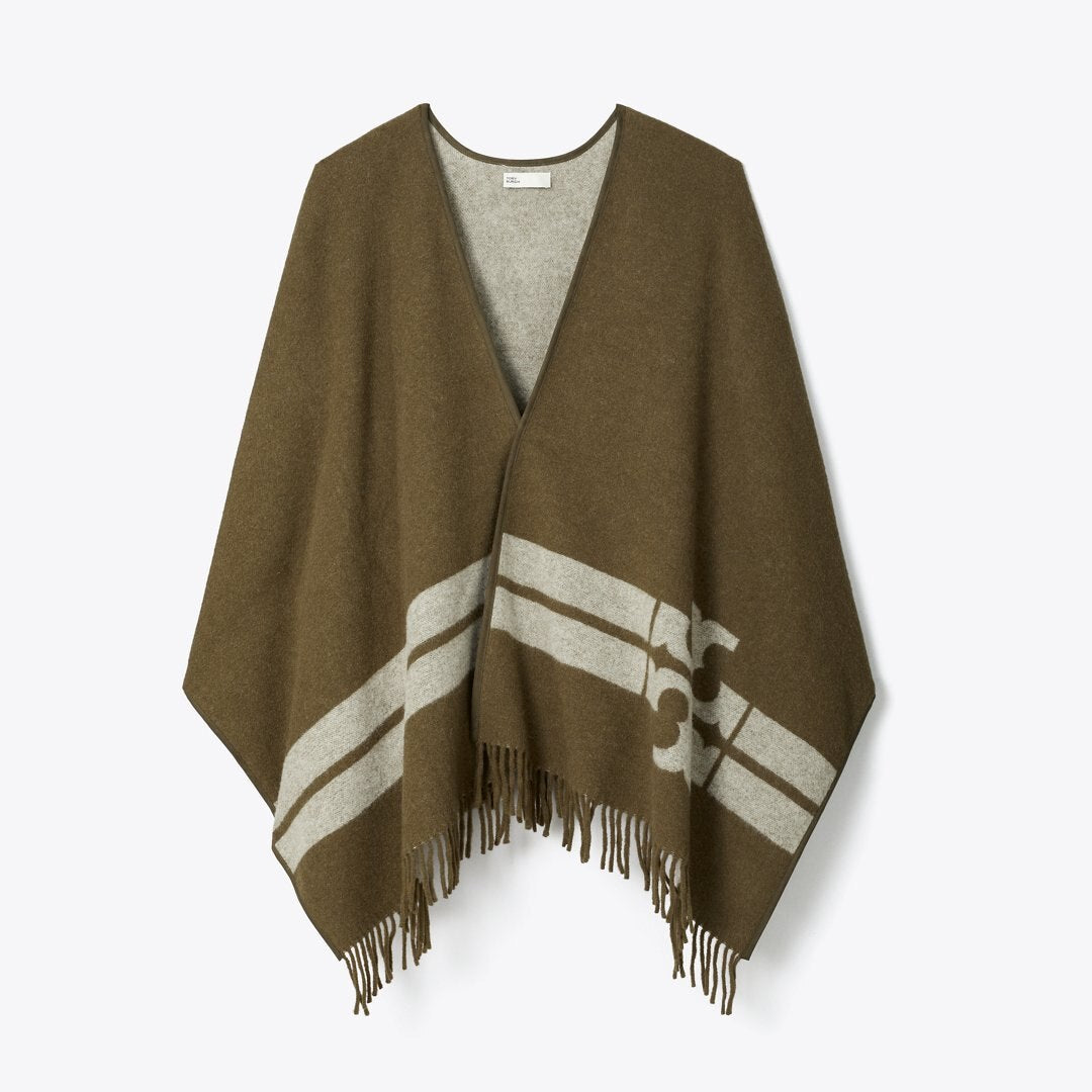 Tory Burch Striped Cape Chocolate