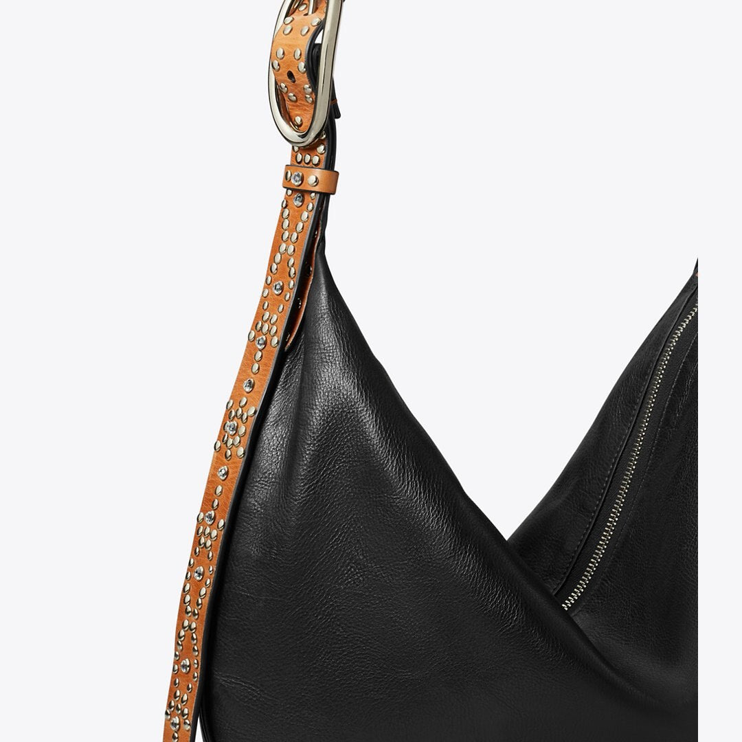 Tory Burch Studded Balloon Bag Black