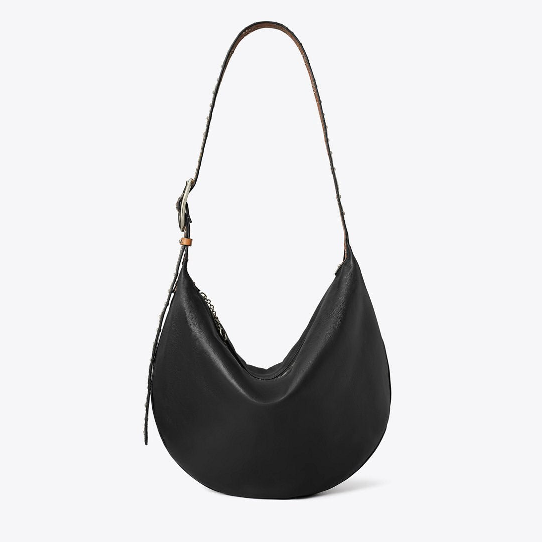 Tory Burch Studded Balloon Bag Black