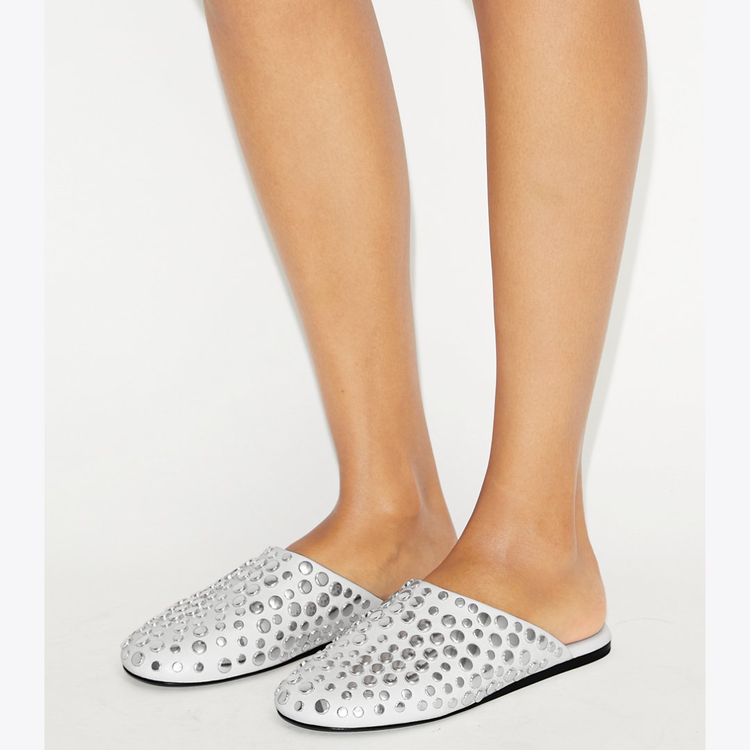 Tory Burch Studded Mule CLOUD / SILVER