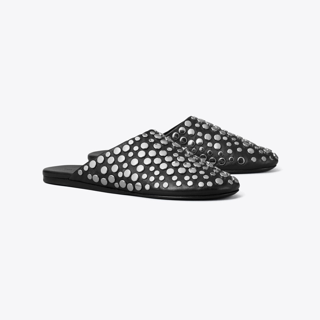 Tory Burch Studded Mule PERFECT BLACK / SILVER