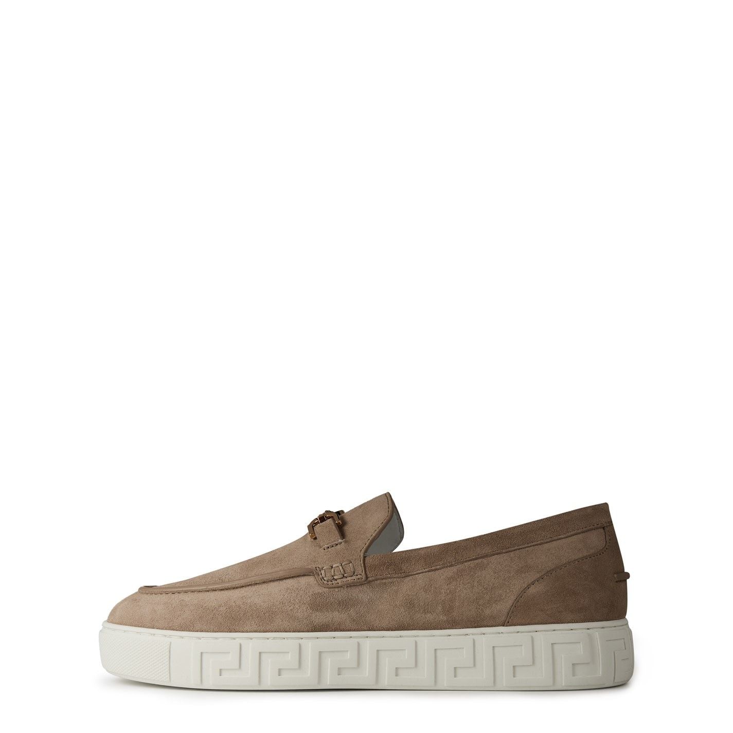 Suede Medusa Loafers Light Sand