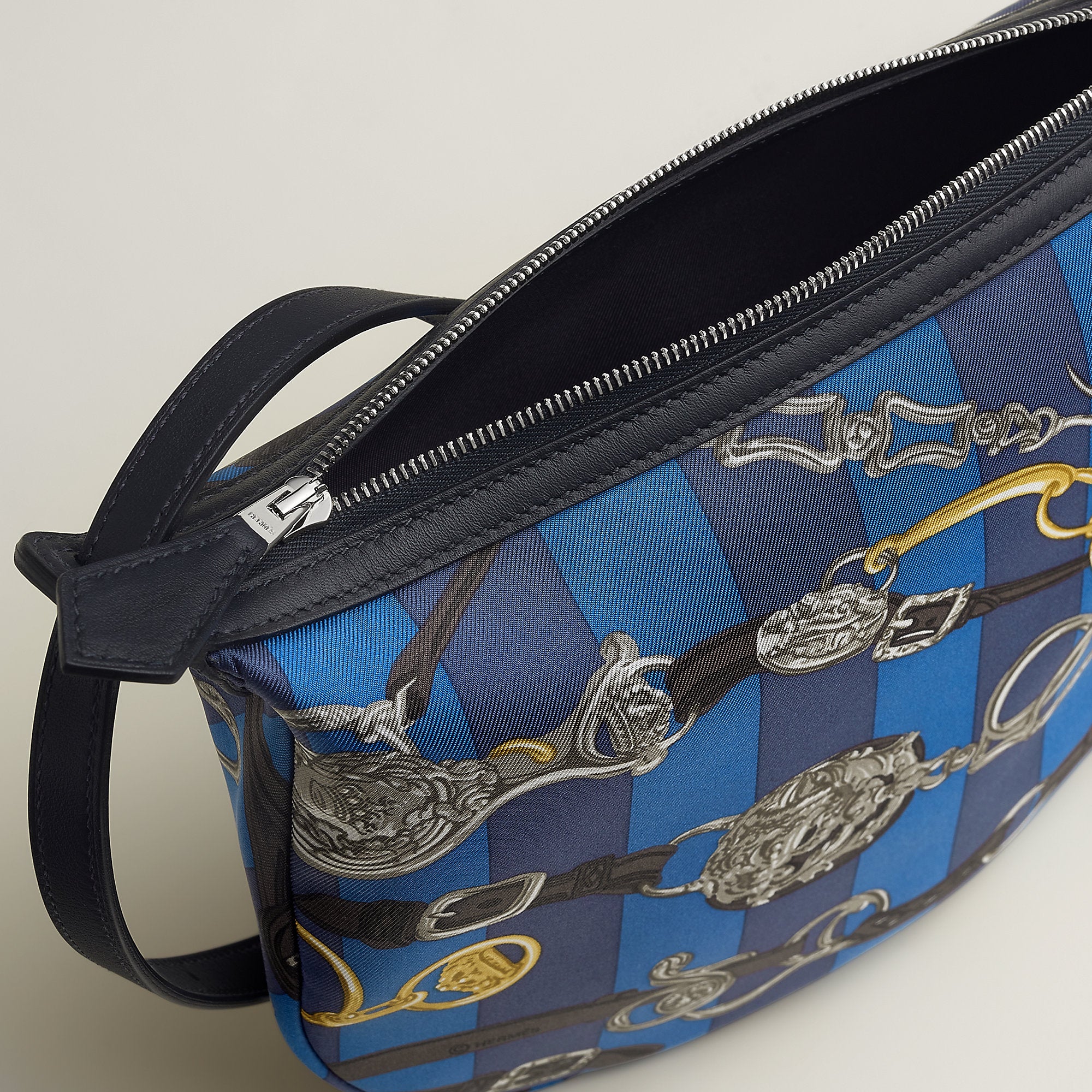 Hermes Sursoie To Go Pouch Bleu Zellige