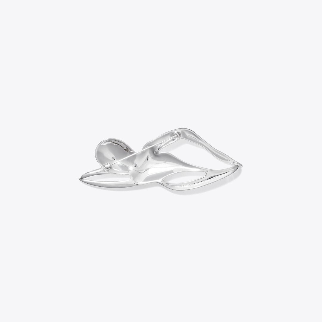 Tory Burch Swimmer Brooch Light Silver