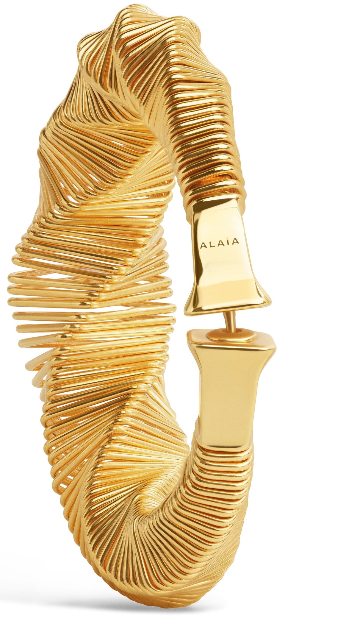 Alaïa Spiral Square Hoops
