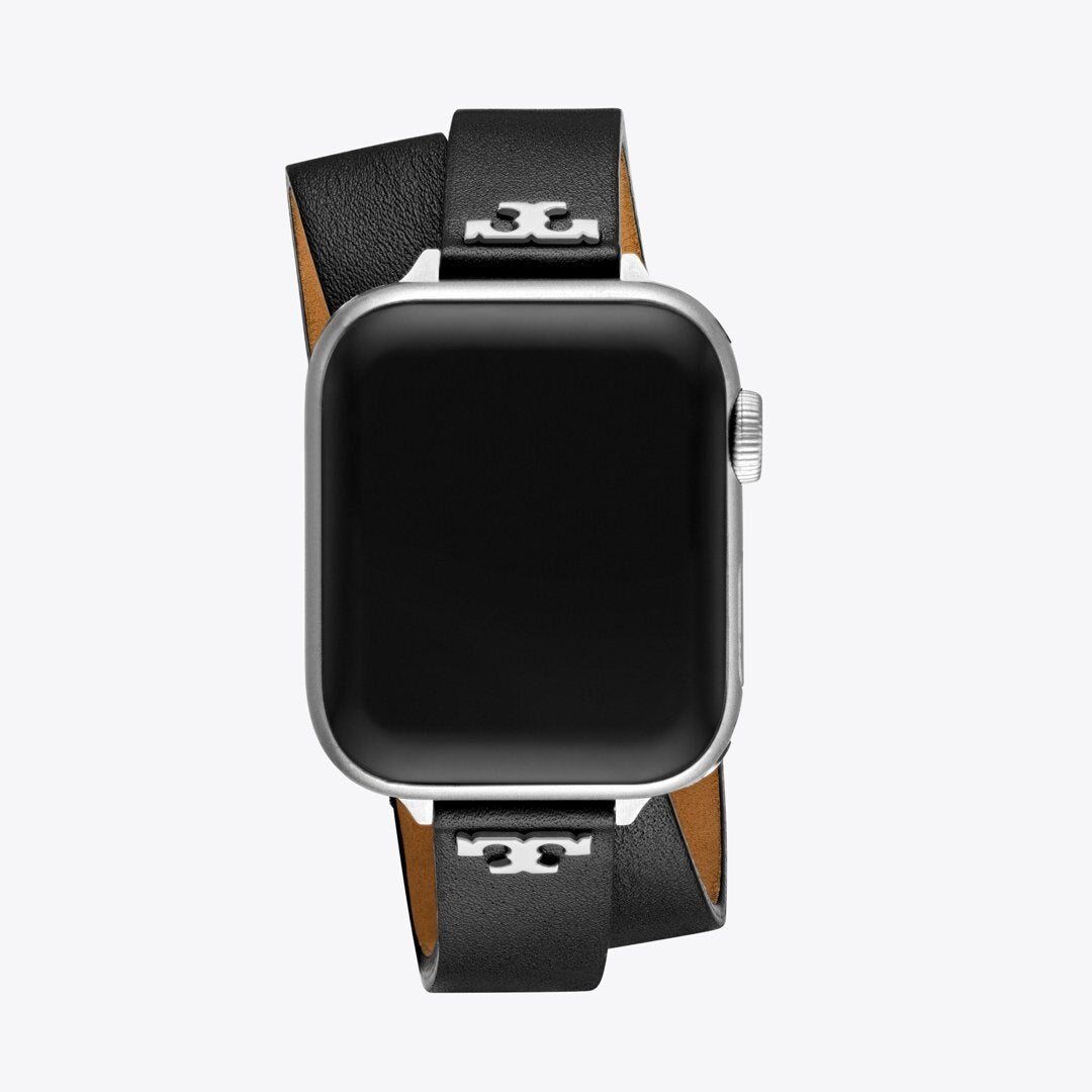 Tory Burch T Double Wrap Band for Apple Watch BLACK