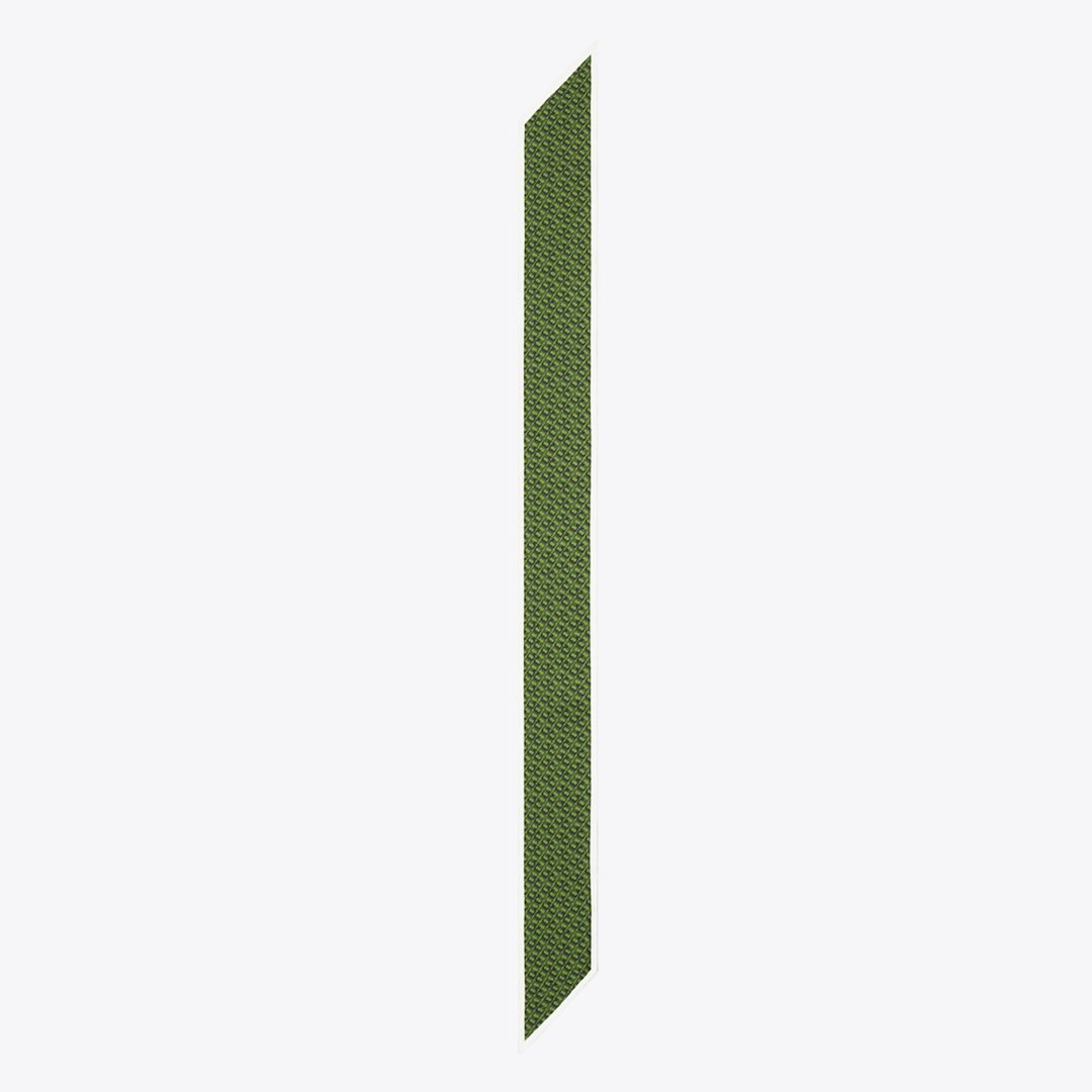 Tory Burch T Link Silk Ribbon Tie Green T Link