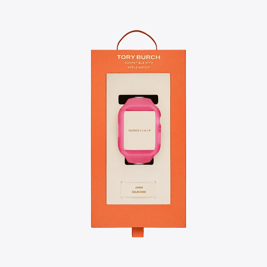Tory Burch T Monogram Band for Apple Watch RASPBERRY