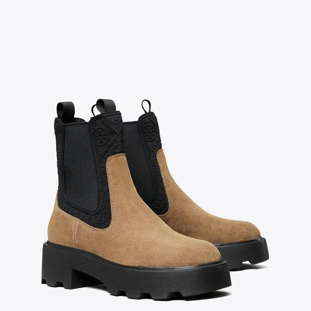 Tory Burch T Monogram Chelsea Lug Boot RIVER ROCK