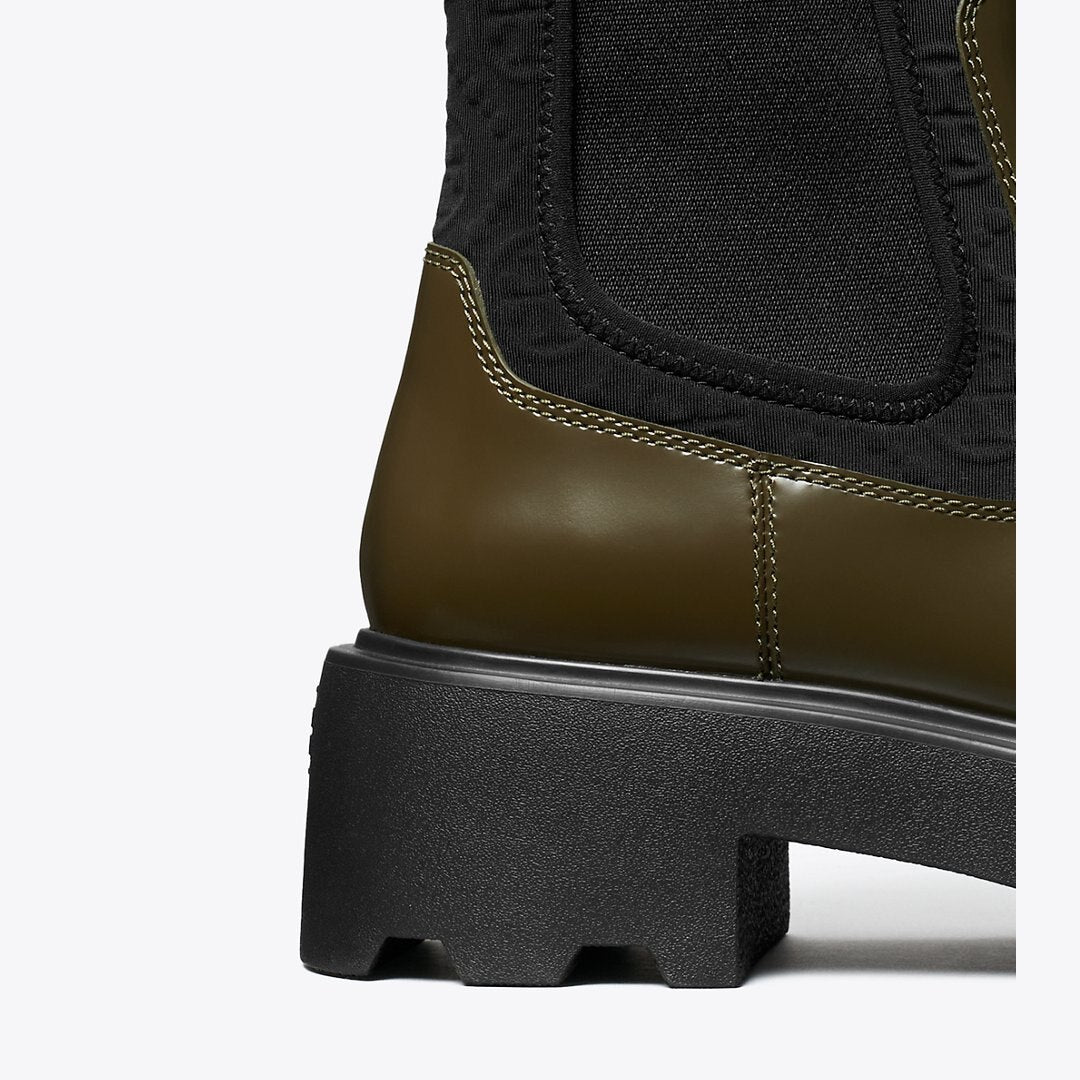Tory Burch T Monogram Chelsea Lug Boot DARK OLIVE