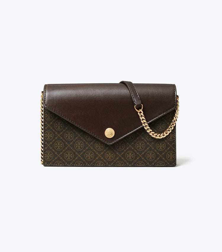 T Monogram Coated Canvas Envelope Crossbody French Press French Press