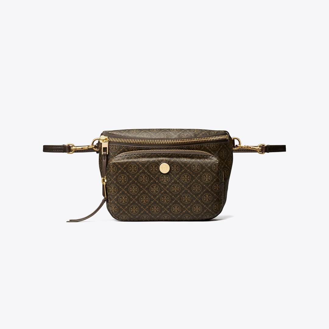Tory Burch T Monogram Coated Canvas Mini Belt Bag French Press