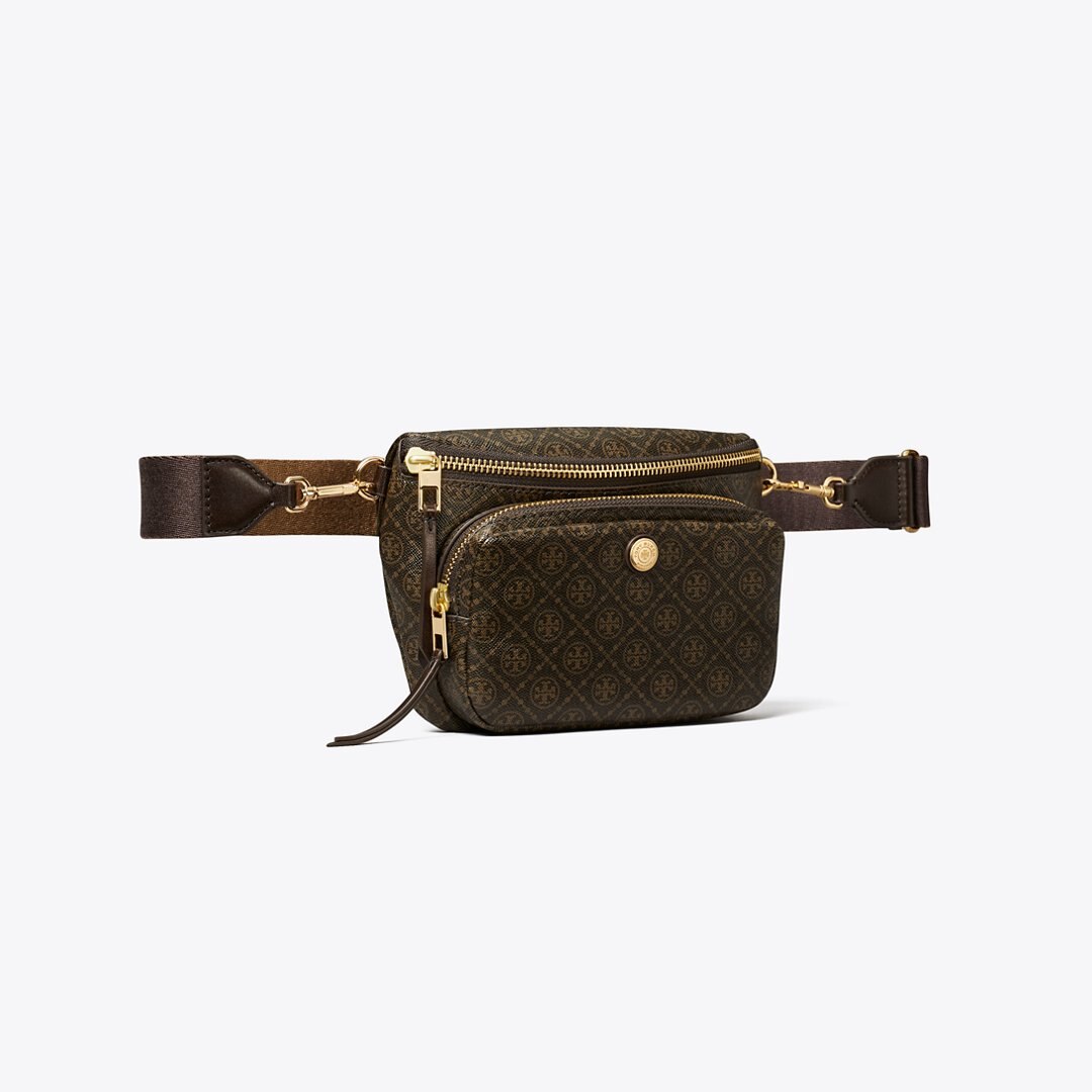 Tory Burch T Monogram Coated Canvas Mini Belt Bag French Press