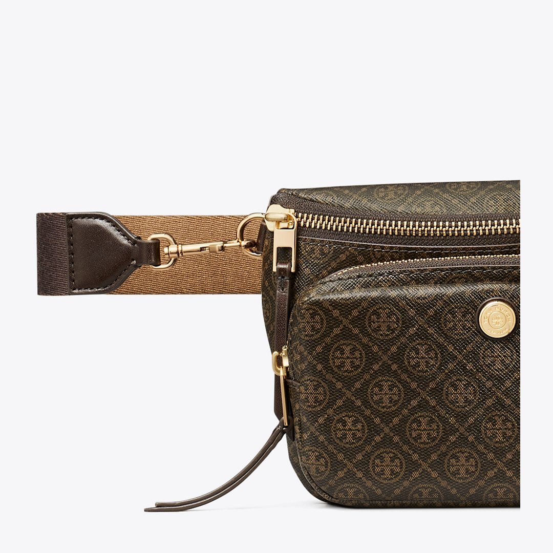 Tory Burch T Monogram Coated Canvas Mini Belt Bag French Press