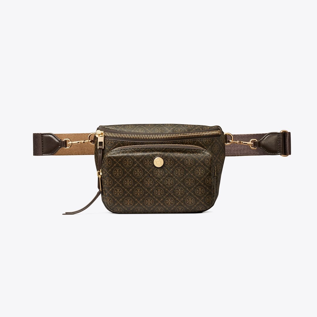 Tory Burch T Monogram Coated Canvas Mini Belt Bag French Press
