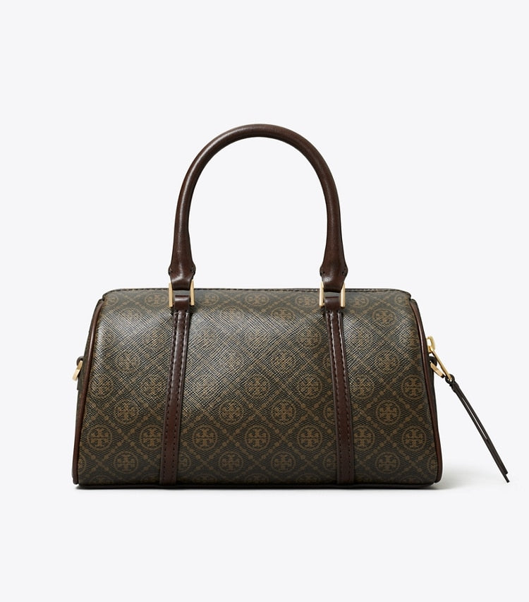 T Monogram Coated Canvas Petite Barrel Bag French Press French Press