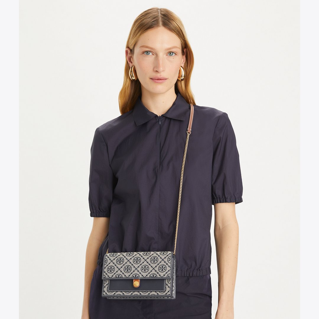 Tory Burch T Monogram Crossbody Tory Navy