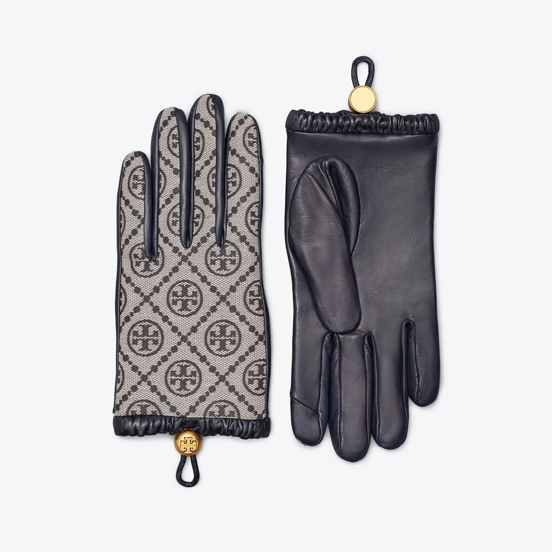 Tory Burch T Monogram Gloves Tory Navy