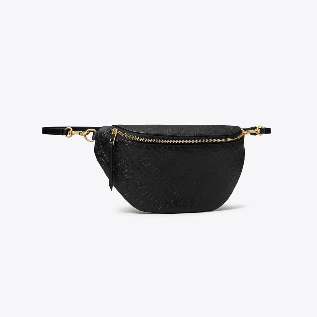Tory Burch T Monogram Leather Belt Bag Black