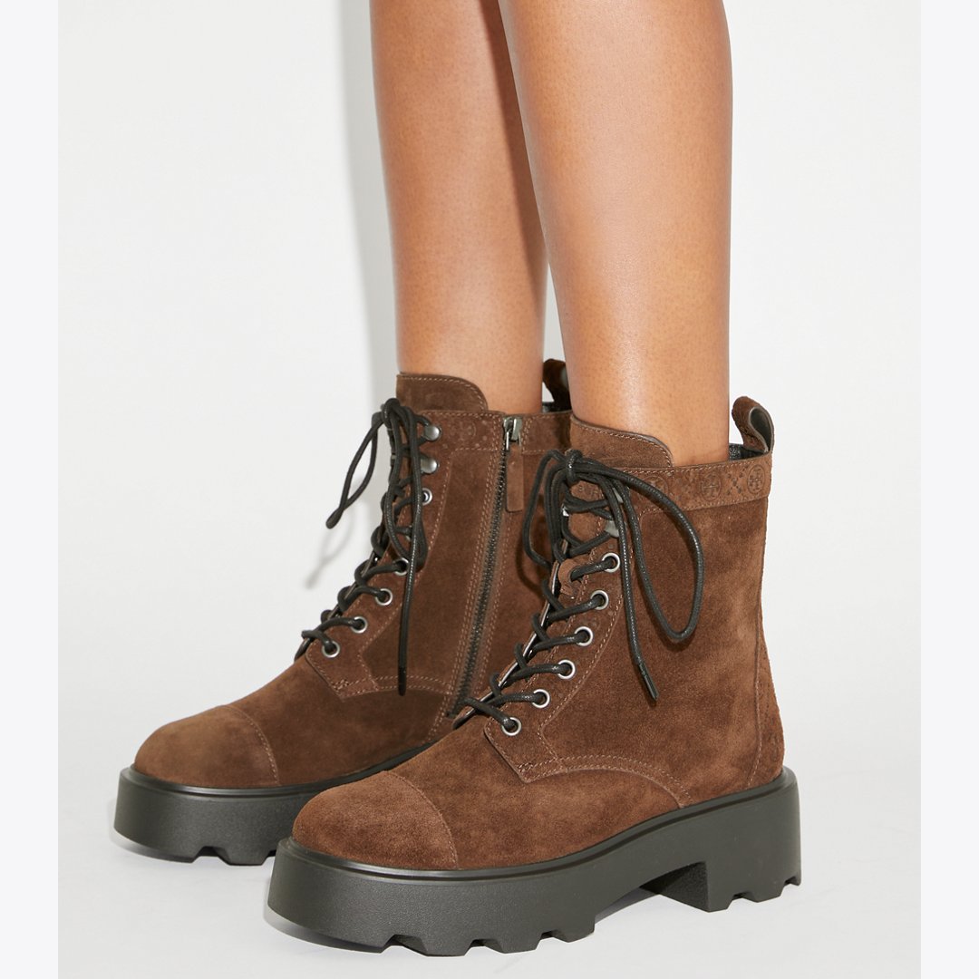 Tory Burch T Monogram Lug Boot COCOA