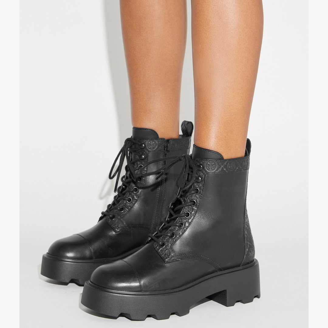 Tory Burch T Monogram Lug Boot PERFECT BLACK