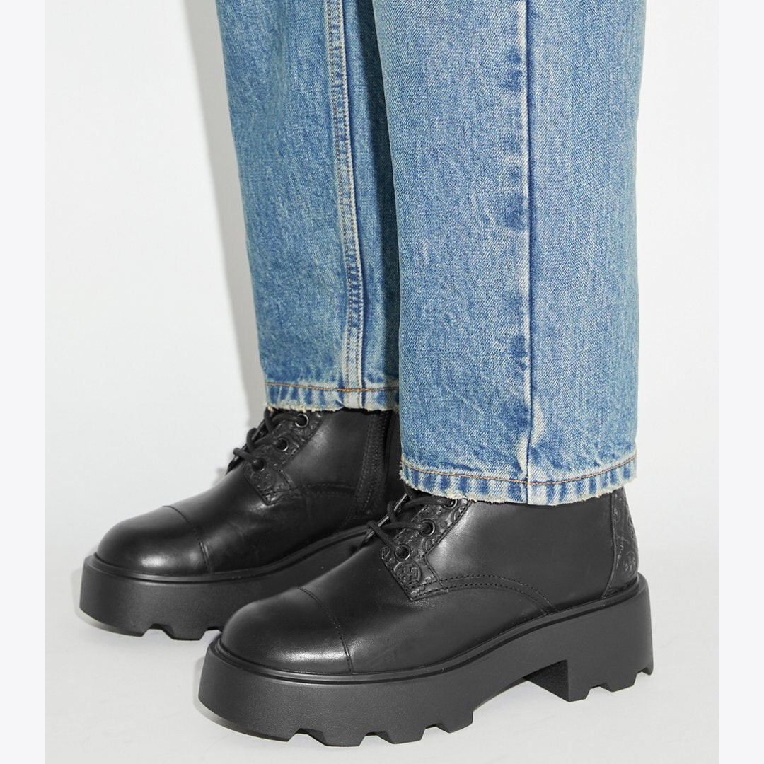 Tory Burch T Monogram Lug Boot PERFECT BLACK