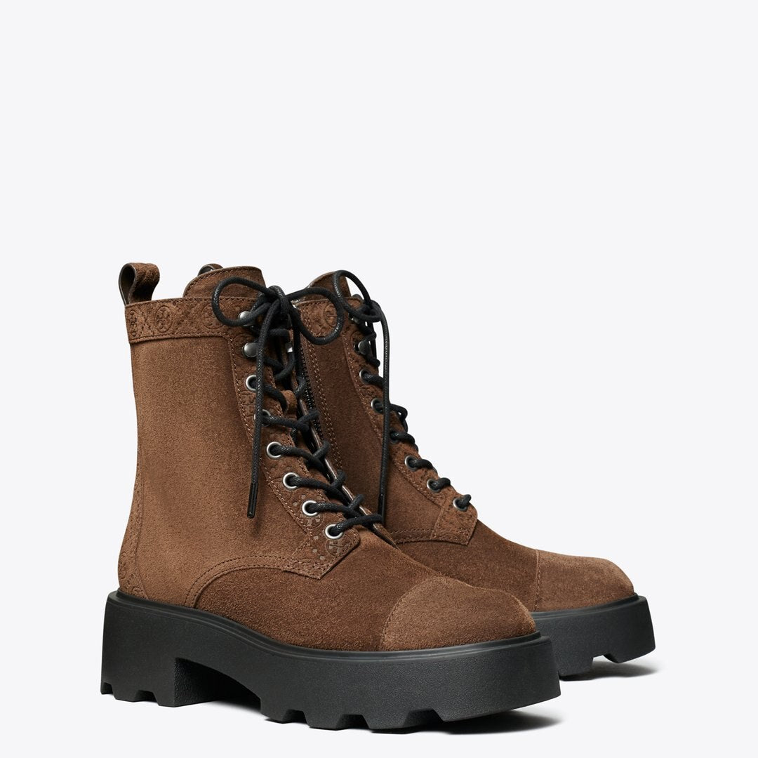 Tory Burch T Monogram Lug Boot COCOA