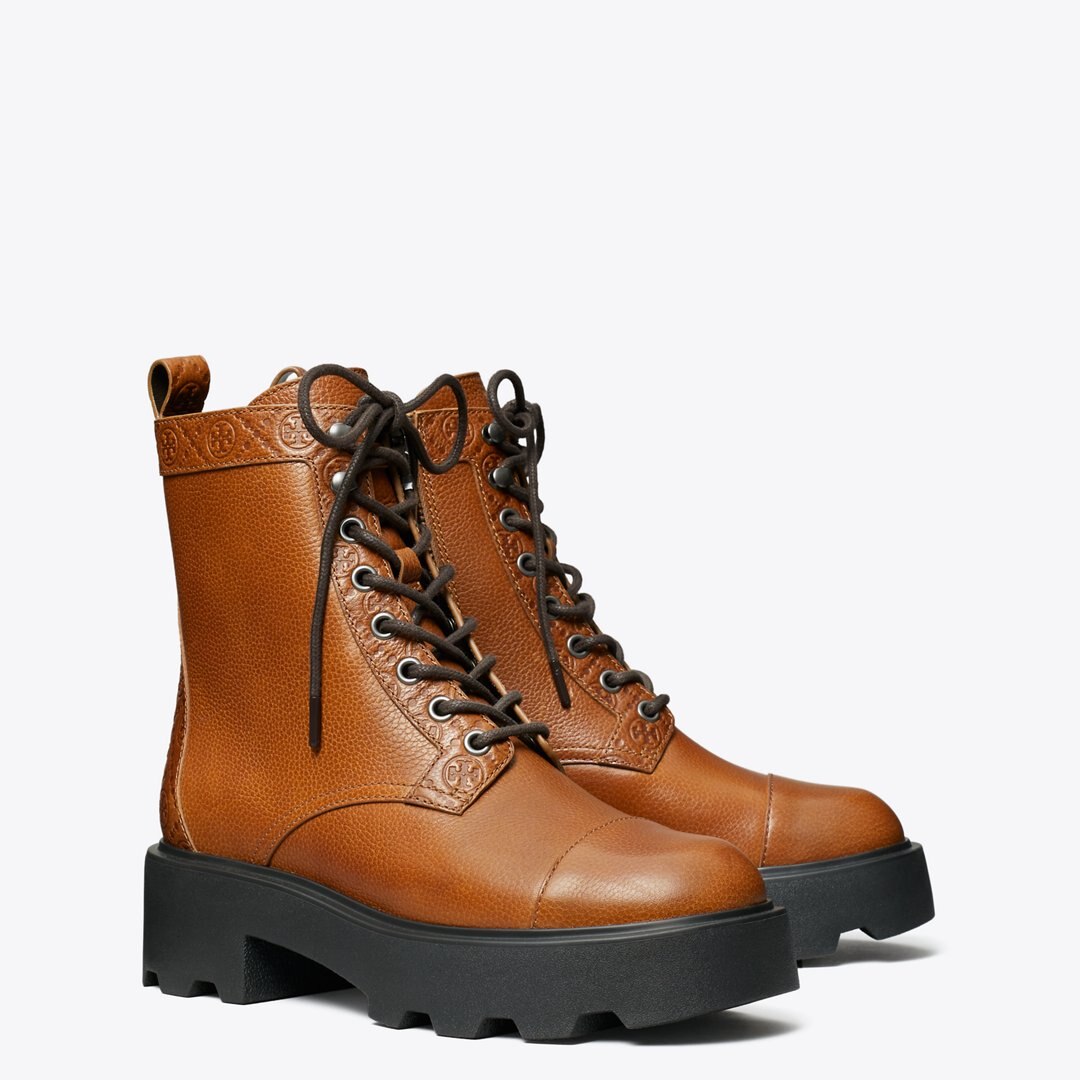 Tory Burch T Monogram Lug Boot TOASTED CARAMEL