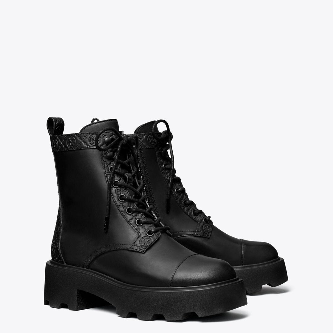 Tory Burch T Monogram Lug Boot PERFECT BLACK