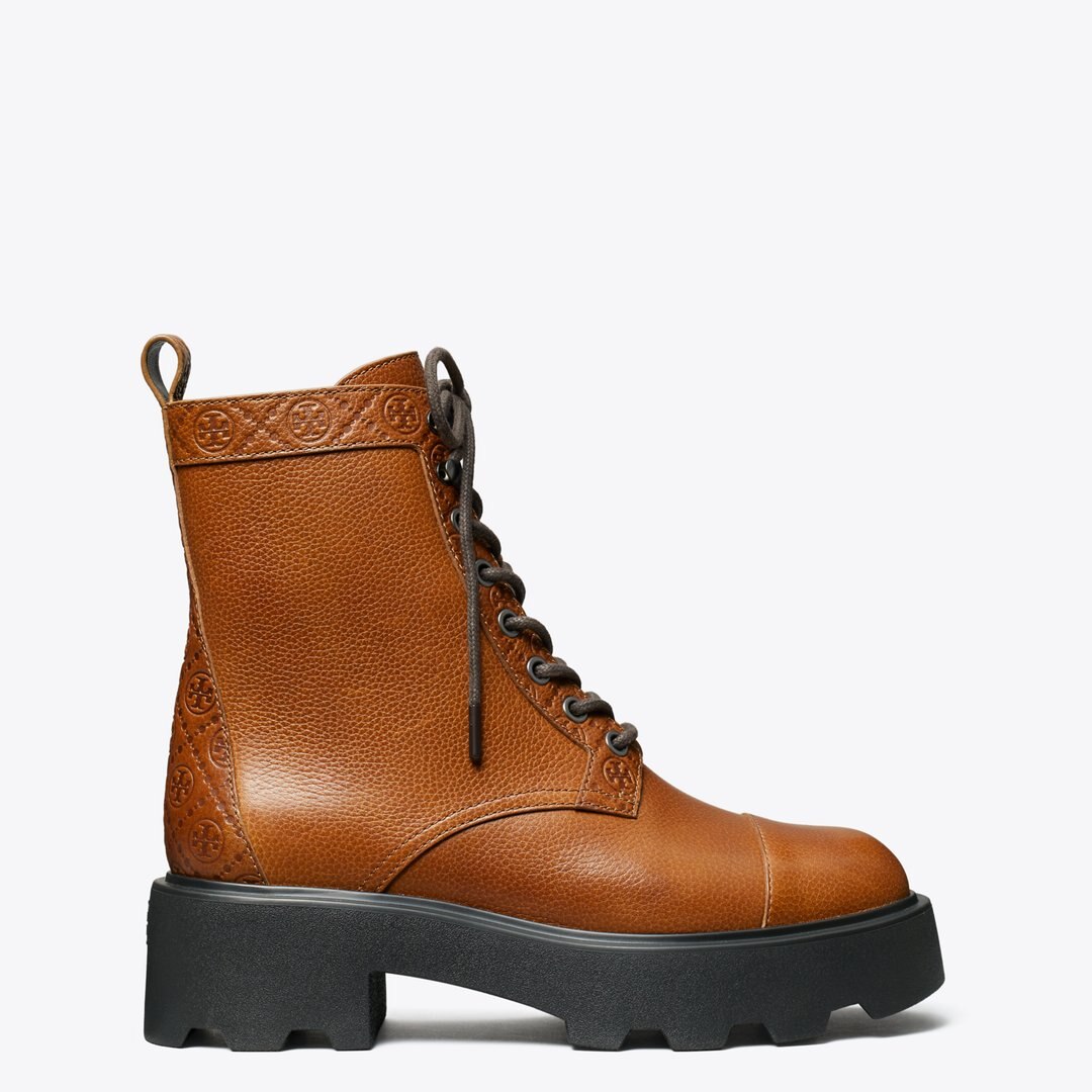 Tory Burch T Monogram Lug Boot TOASTED CARAMEL