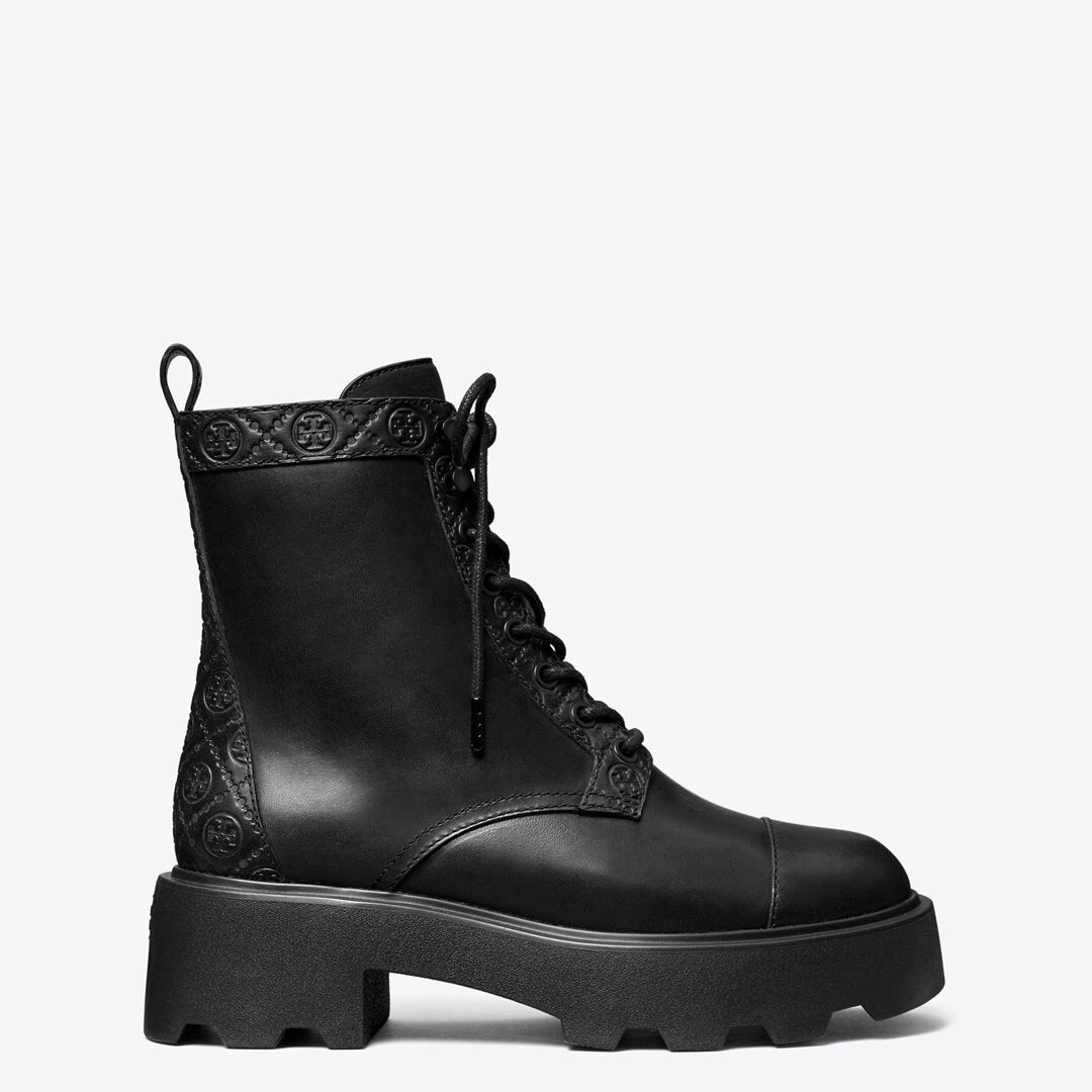 Tory Burch T Monogram Lug Boot PERFECT BLACK