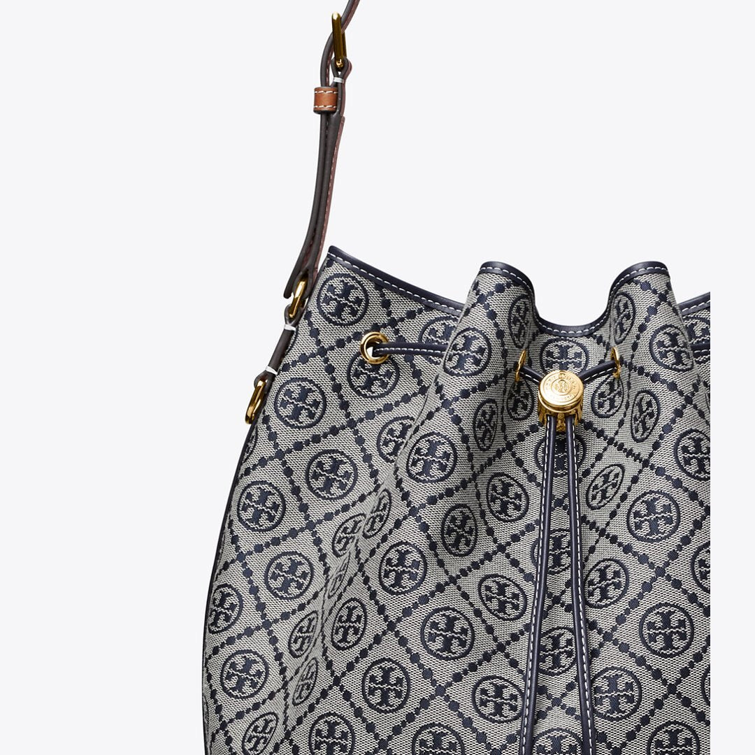 Tory Burch T Monogram Oversized Bucket Bag Tory Navy