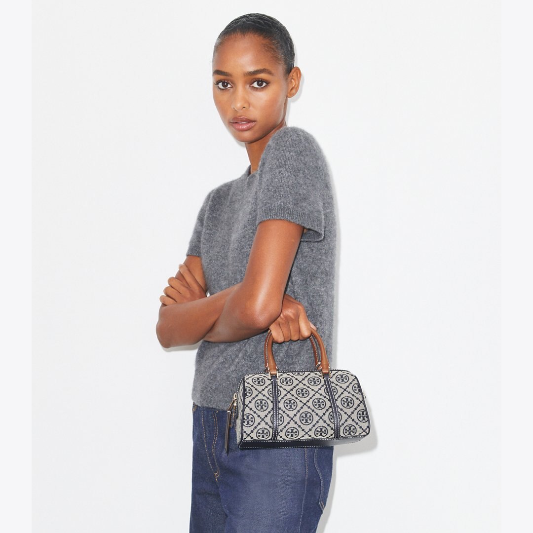 Tory Burch T Monogram Petite Barrel Bag Tory Navy