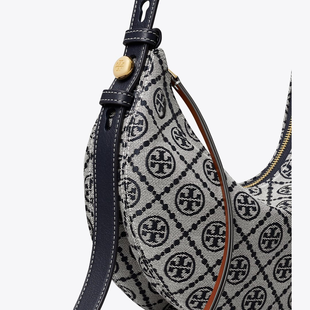 Tory Burch T Monogram Romy Half Moon Bag Tory Navy