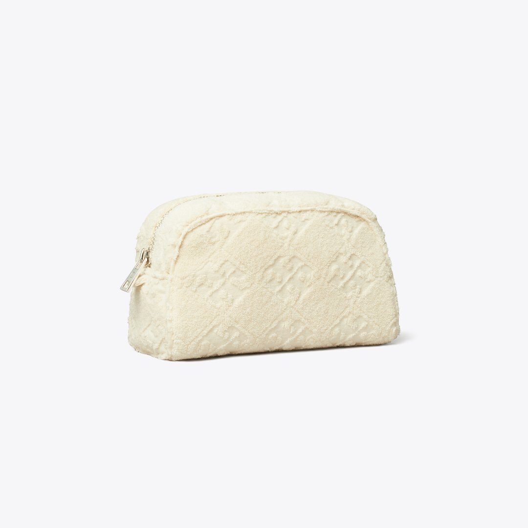 Tory Burch T Monogram Terry Pouch Pearl
