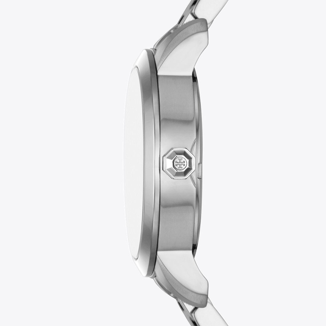 Tory Burch T Monogram Watch BLUE/SILVER