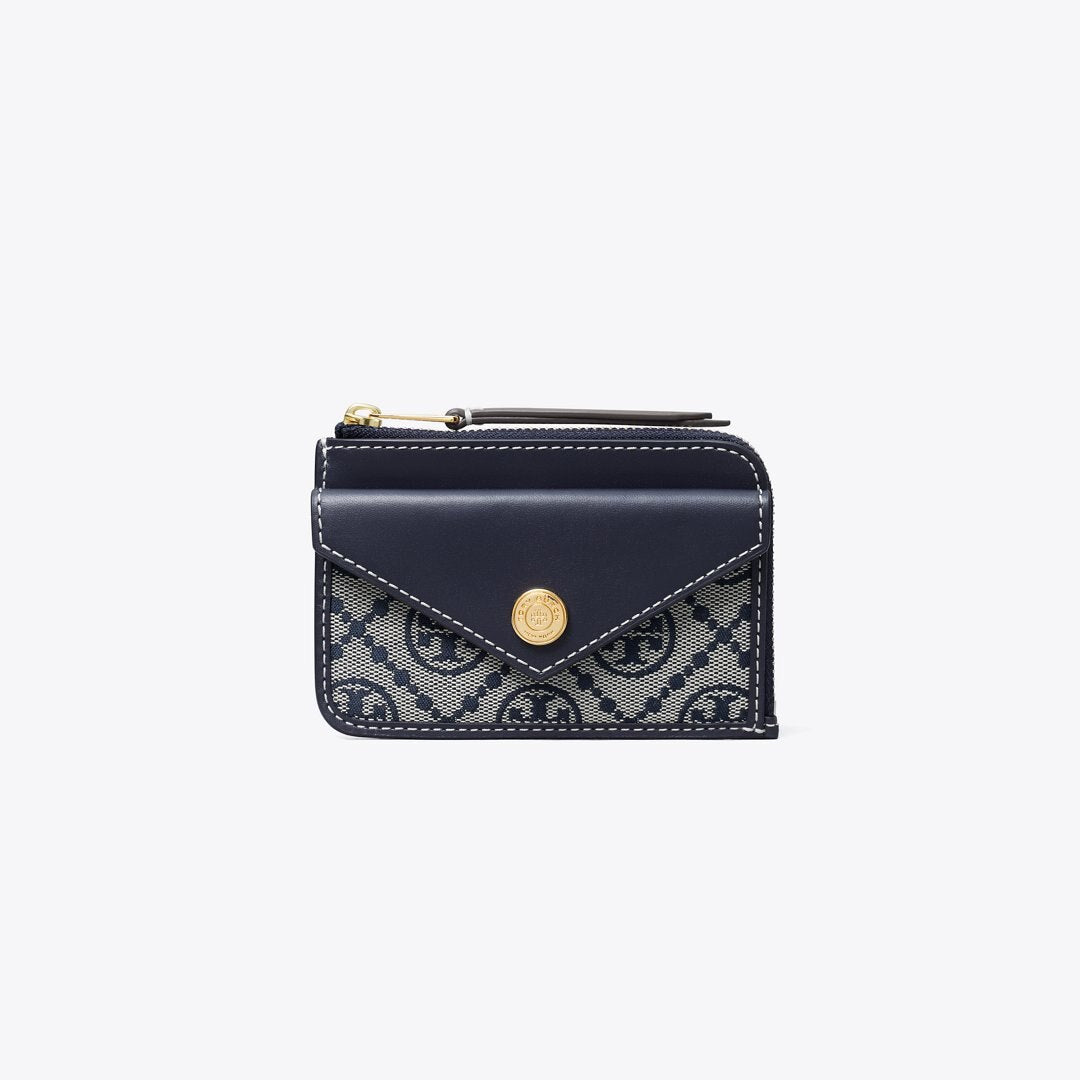 Tory Burch T Monogram Zip Card Case Tory Navy