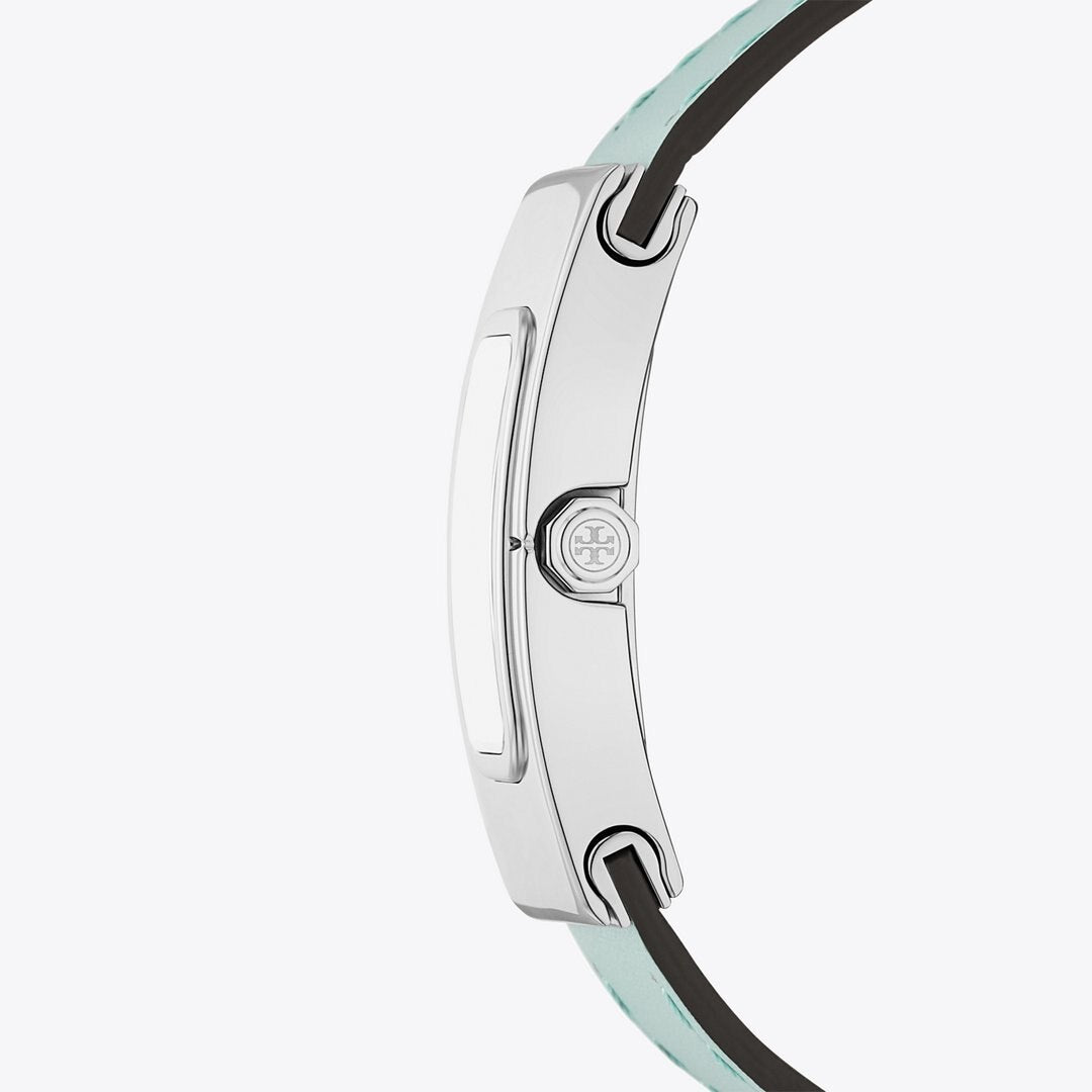 Tory Burch T Watch LIGHT BLUE/FAUX CROC GREY